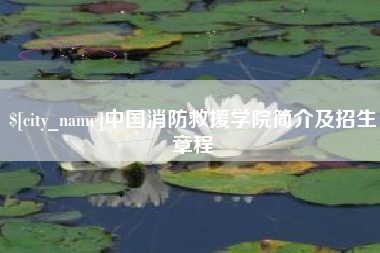 沛县中国消防救援学院简介及招生章程