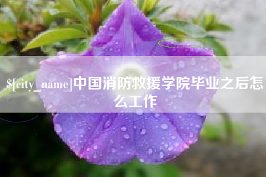 沛县中国消防救援学院毕业之后怎么工作