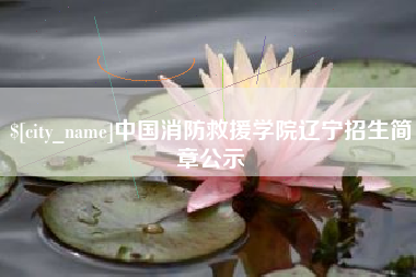 沛县中国消防救援学院辽宁招生简章公示