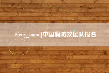 沛县中国消防救援队报名