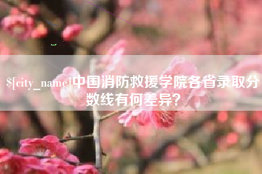 沛县中国消防救援学院各省录取分数线有何差异？