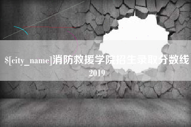 沛县消防救援学院招生录取分数线2019