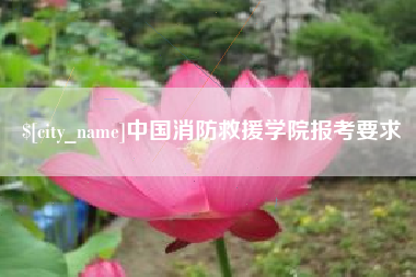 沛县中国消防救援学院报考要求