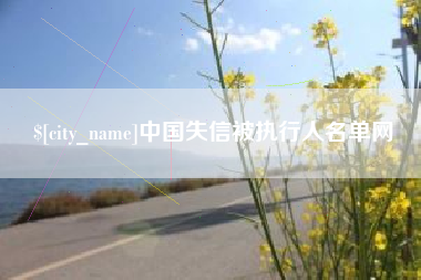 沛县中国失信被执行人名单网