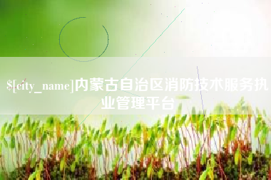 沛县内蒙古自治区消防技术服务执业管理平台