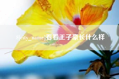 沛县看看王子豪长什么样