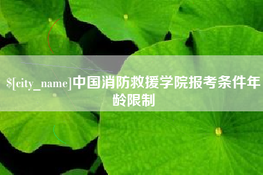 沛县中国消防救援学院报考条件年龄限制