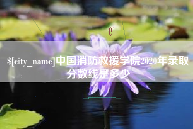 沛县中国消防救援学院2020年录取分数线是多少