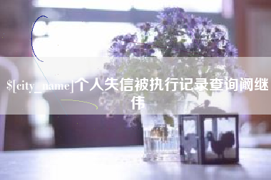 沛县个人失信被执行记录查询阚继伟