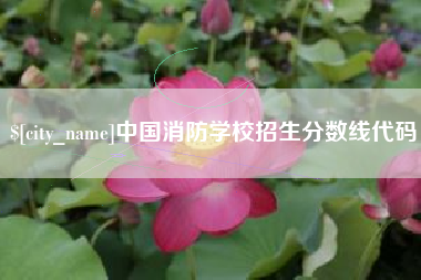 沛县中国消防学校招生分数线代码