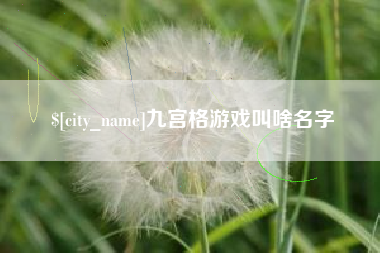 沛县九宫格游戏叫啥名字