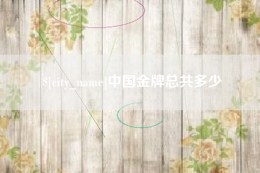 沛县中国金牌总共多少