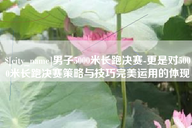 沛县男子5000米长跑决赛-更是对5000米长跑决赛策略与技巧完美运用的体现