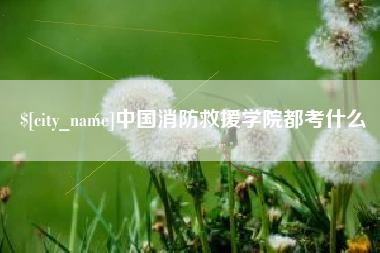 沛县中国消防救援学院都考什么