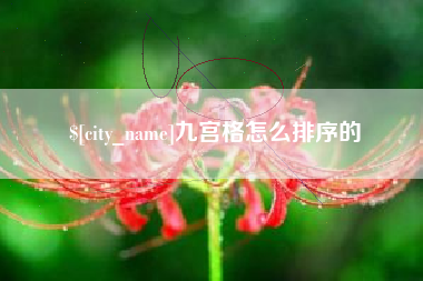 沛县九宫格怎么排序的