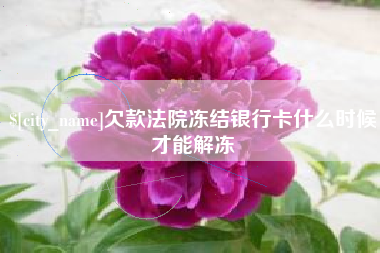 沛县欠款法院冻结银行卡什么时候才能解冻