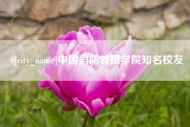 沛县中国消防救援学院知名校友