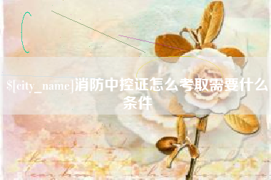 沛县消防中控证怎么考取需要什么条件