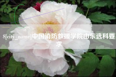 沛县中国消防救援学院山东选科要求