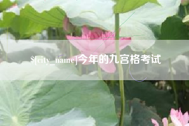 沛县今年的九宫格考试