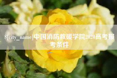 沛县中国消防救援学院2020高考报考条件