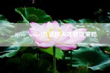 沛县九宫格人才管理策略