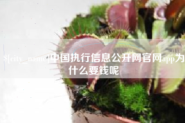 沛县中国执行信息公开网官网app为什么要钱呢
